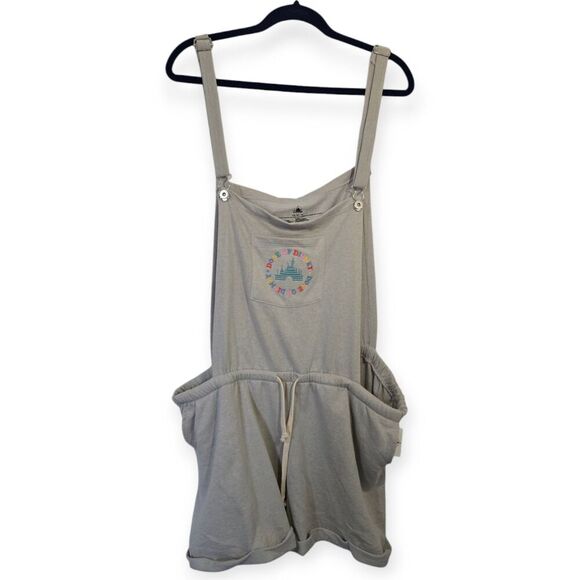 NWT DISNEY Parks Size 3X Dose of Disney Relaxed Sweat knit Shortalls Overalls - Picture 1 of 5